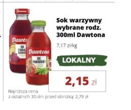 Dawtona Sok pomidorowy z selerem naciowym 300 ml