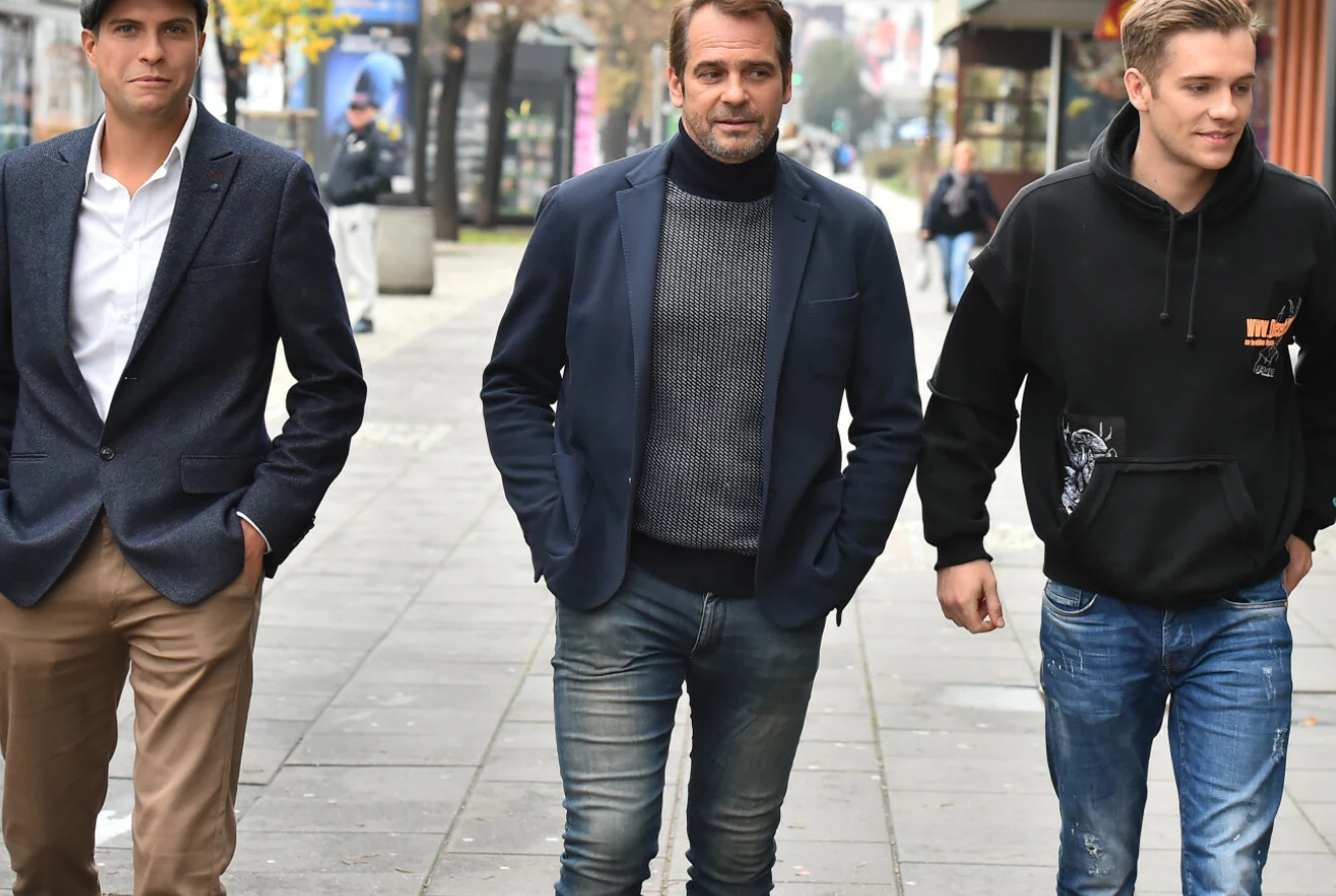 Paweł Deląg z synami