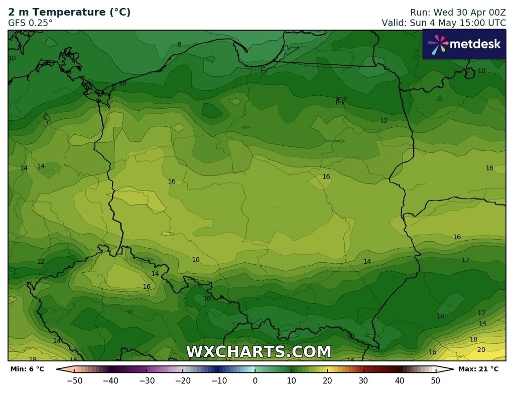 Niedziela będzie wyraźnie chłodniejsza, niż większość majówki. Na północnym wschodzie temperatury mogą spaść poniżej poziomu 10 stopni