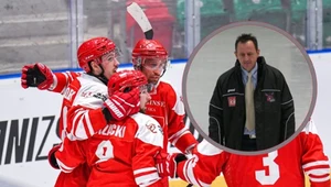 Reprezentacja Polski w hokeju na lodzie. W ramce Krystian Sikorski, były kadrowicz (tu jako trener EHC Dortmund)