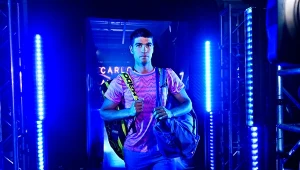 Carlos Alcaraz przed meczem "Netflix Slam"
