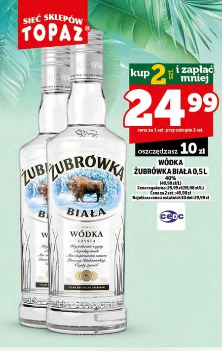 Żubrówka Biała Wódka czysta 500 ml