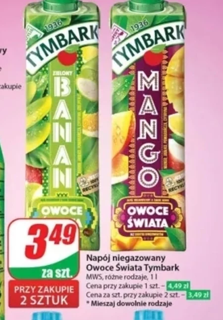 Tymbark Owoce Świata Napój wieloowocowy mango 1 l