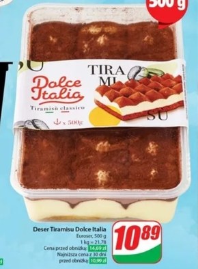 Dolce Italia Deser włoski Tiramisu 500 g niska cena