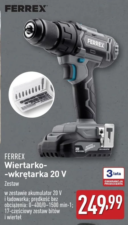 Wiertarko-wkrętarka Ferrex