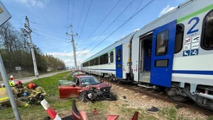 Zderzenie samochodu z pociągiem w Białym Dunajcu