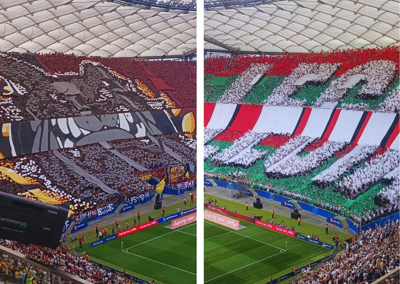 Oprawy Pogoni Szczecin i Legii Warszawa