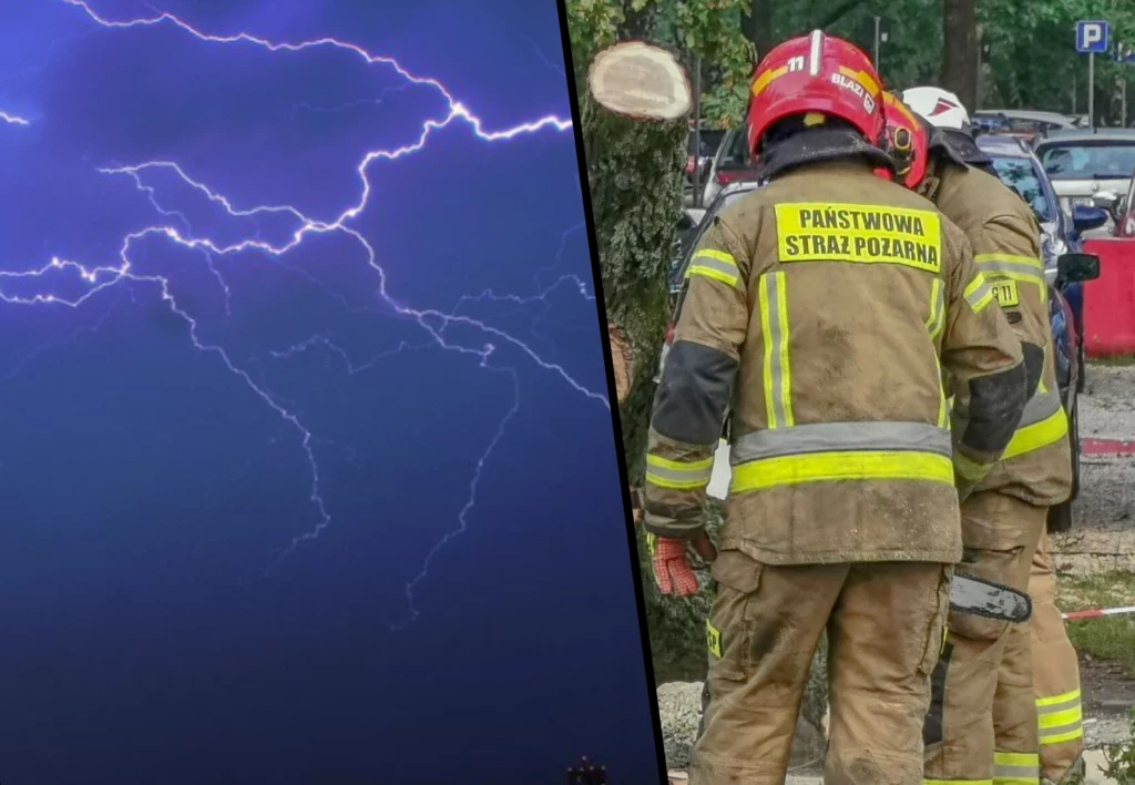 Burze nad Polską. Blisko 300 interwencji straży pożarnej Burze nad Polską. Blisko 300 interwencji straży pożarnej