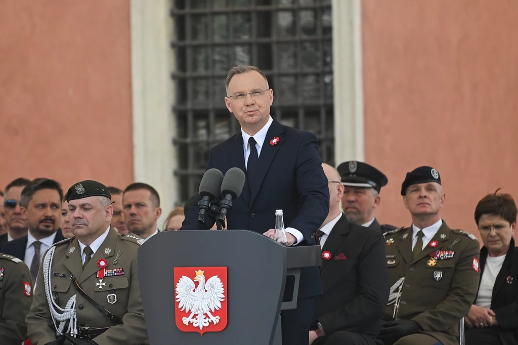 Prezydent Andrzej Duda wygłosił przemówienie z okazji Trzeciego Maja Prezydent Andrzej Duda wygłosił przemówienie z okazji Trzeciego Maja