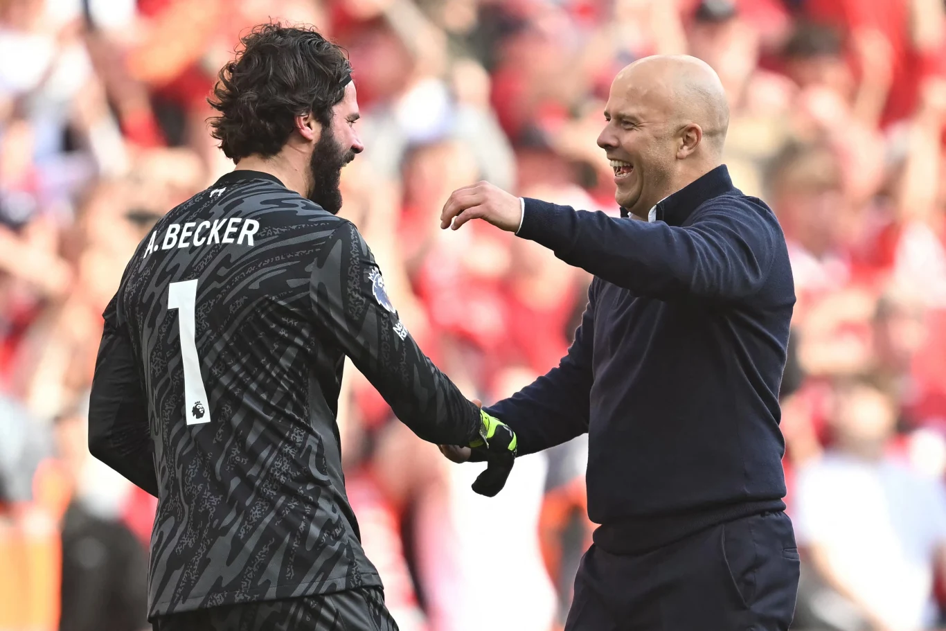 Alisson i Arne Slot Alisson i Arne Slot