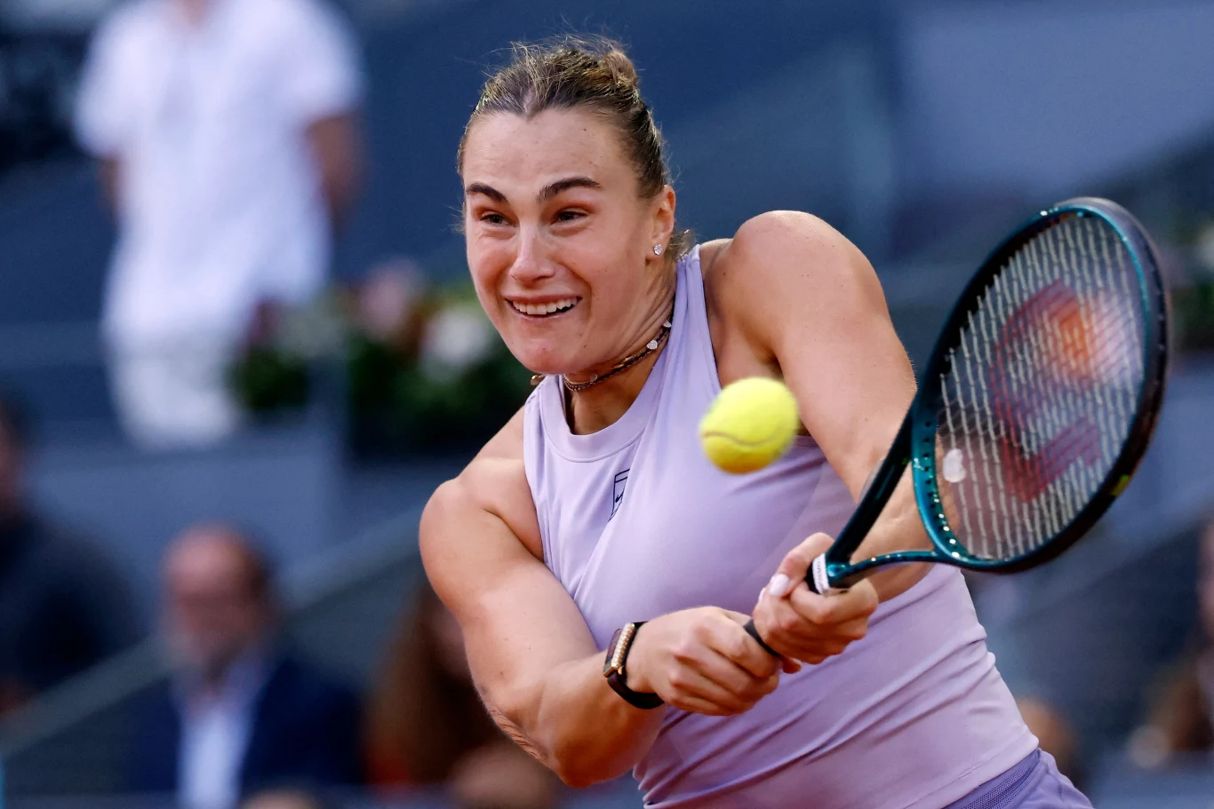 Aryna Sabalenka w trakcie finału Madrid Open Aryna Sabalenka w trakcie finału Madrid Open