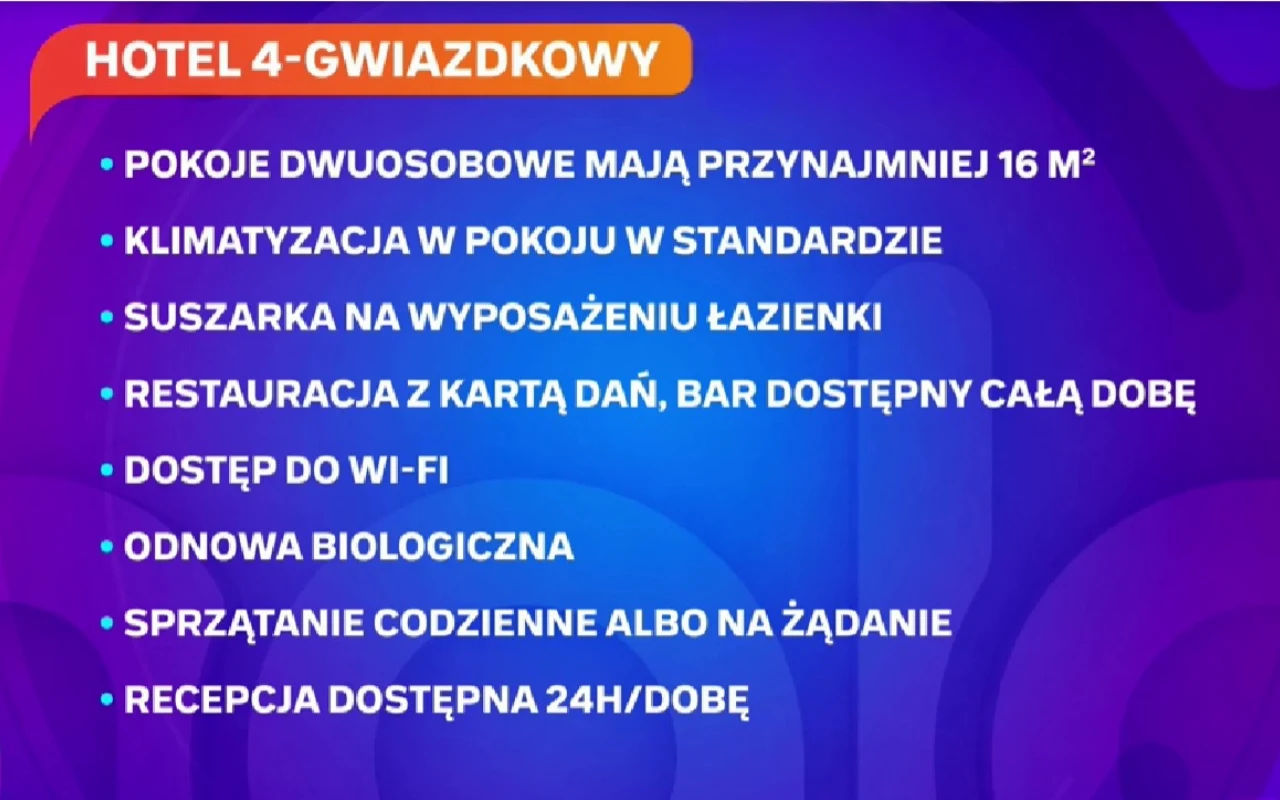 Co musi się znaleźć w hotelu czterogwiazdkowym?