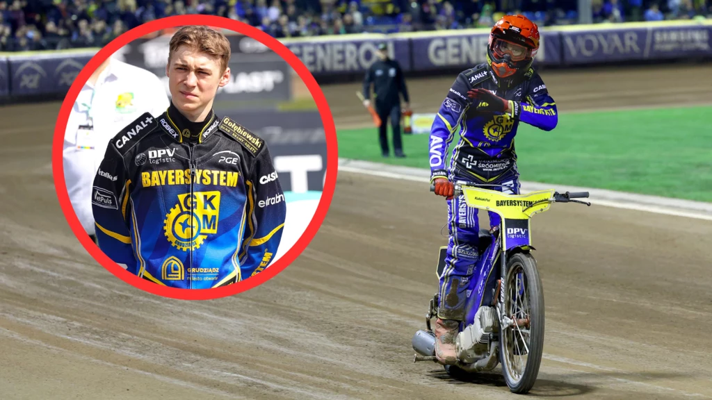 Max Fricke. W kółku Kevin Małkiewicz