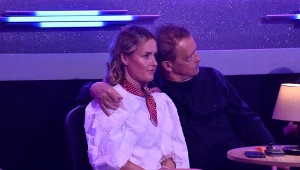 Olga Frycz z tatą, Janem Fryczem