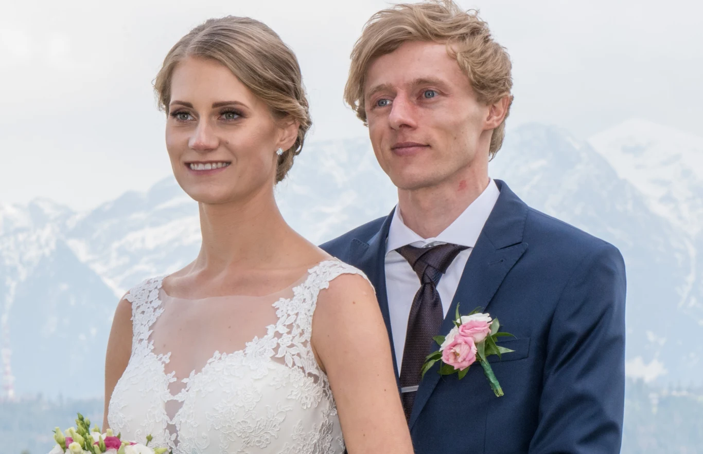 Marta i Dawid Kubaccy w dniu ślubu Marta i Dawid Kubaccy w dniu ślubu