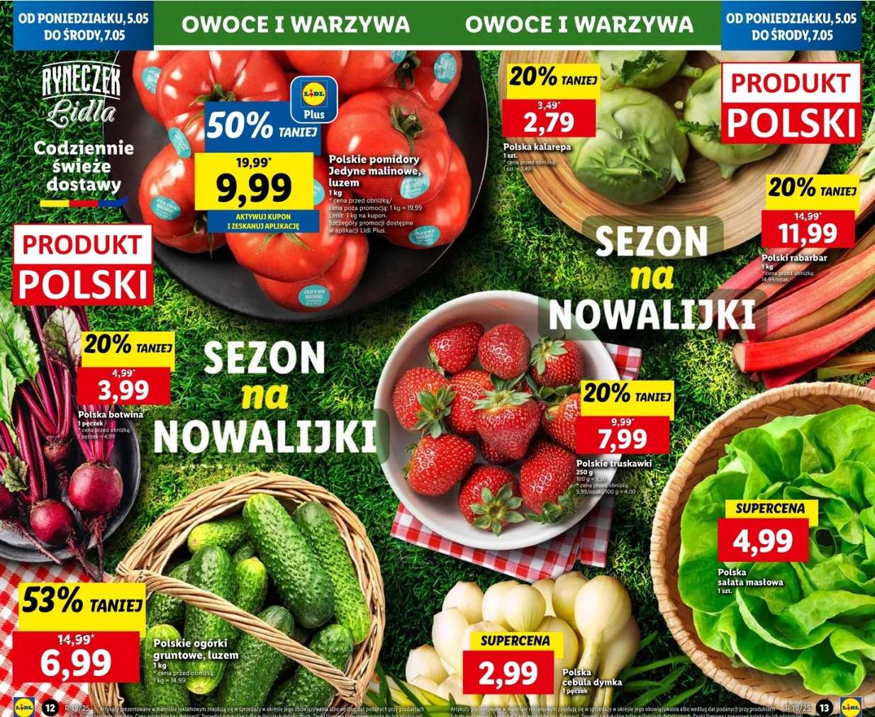 Pierwsze polskie warzywa i owoce w Lidlu 