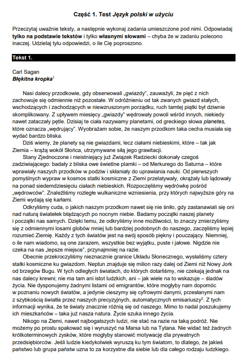 Matura 2025. Język polski, poziom podstawowy. Arkusz CKE - strona 4