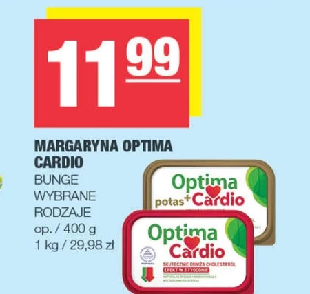 Optima Cardio Margaryna roślinna z dodatkiem steroli roślinnych 400 g