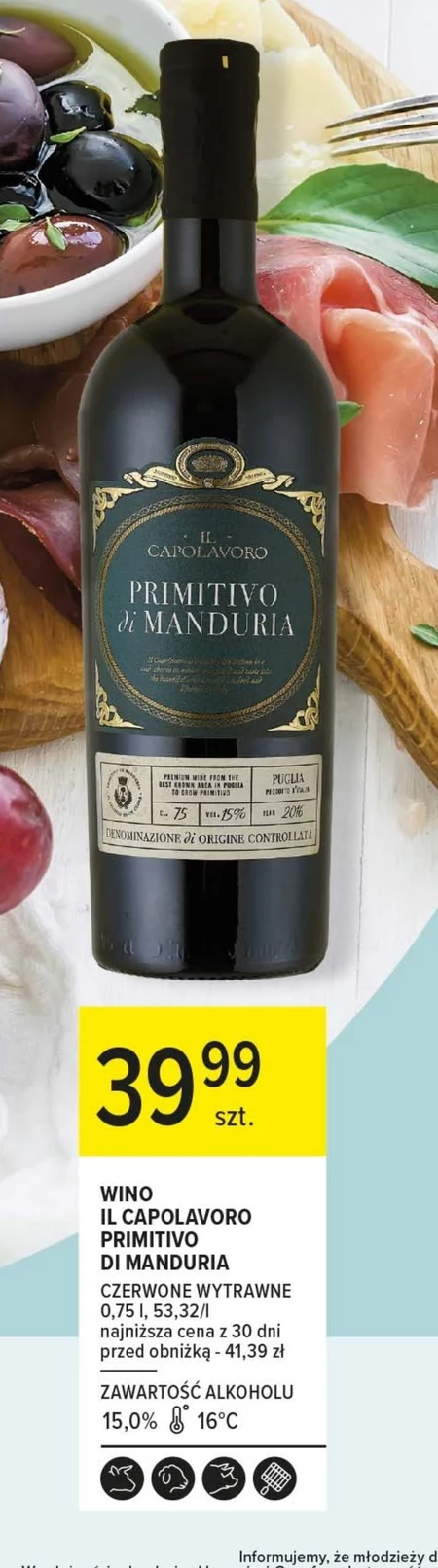 Сухе вино Primitivo