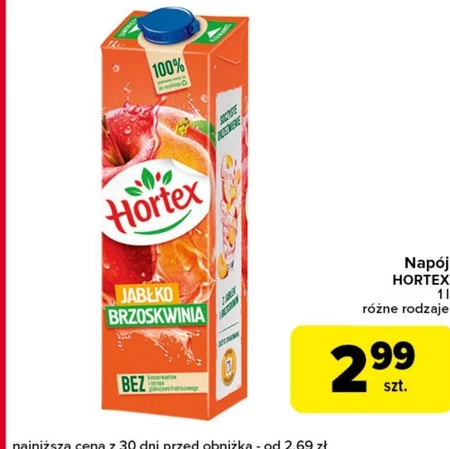 Hortex Napój jabłko brzoskwinia 1 l