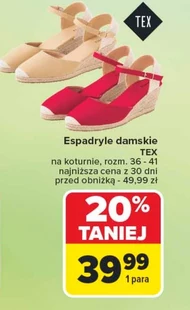 Espadryle damskie TEX