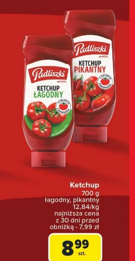 Pudliszki Ketchup łagodny 700 g