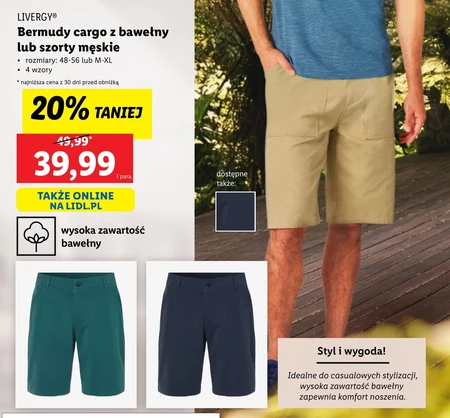 Bermudy męskie Livergy