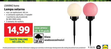 Lampa solarna Livarno
