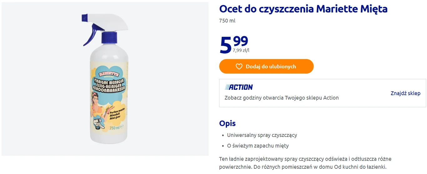 Ocet do czyszczenia Mariette