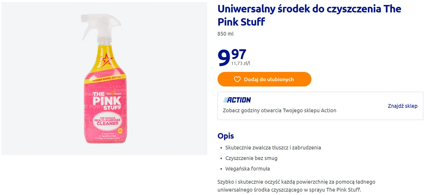 Uniwersalny środek do czyszczenia The Pink Stuff