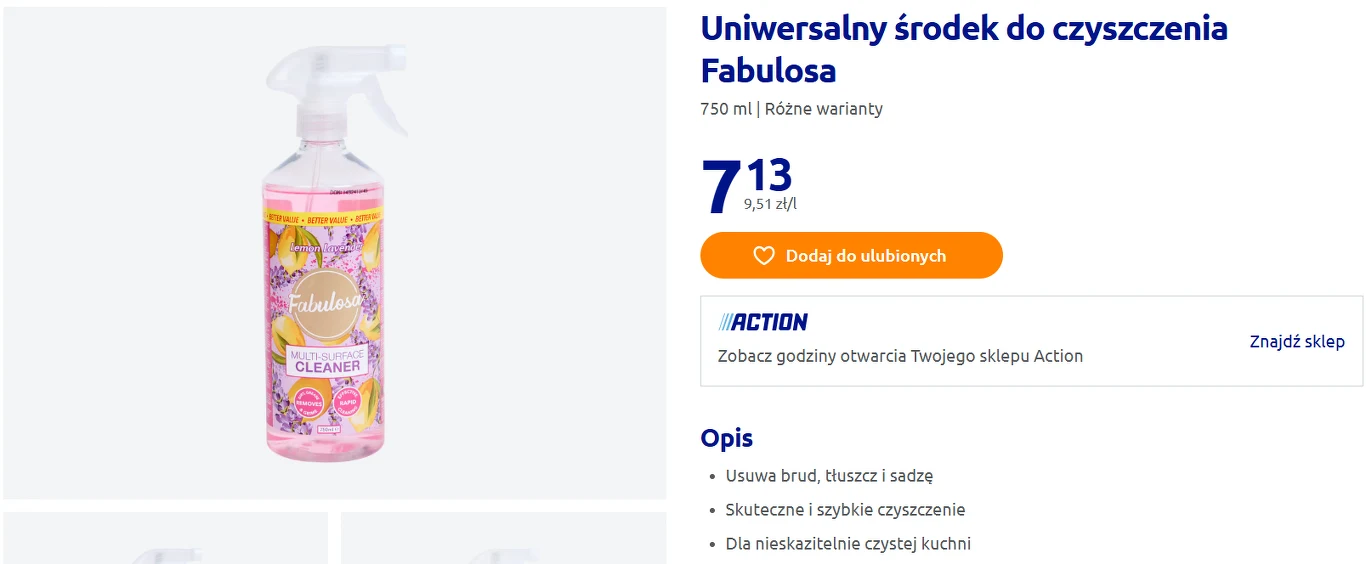 Uniwersalny środek do czyszczenia Fabulosa 