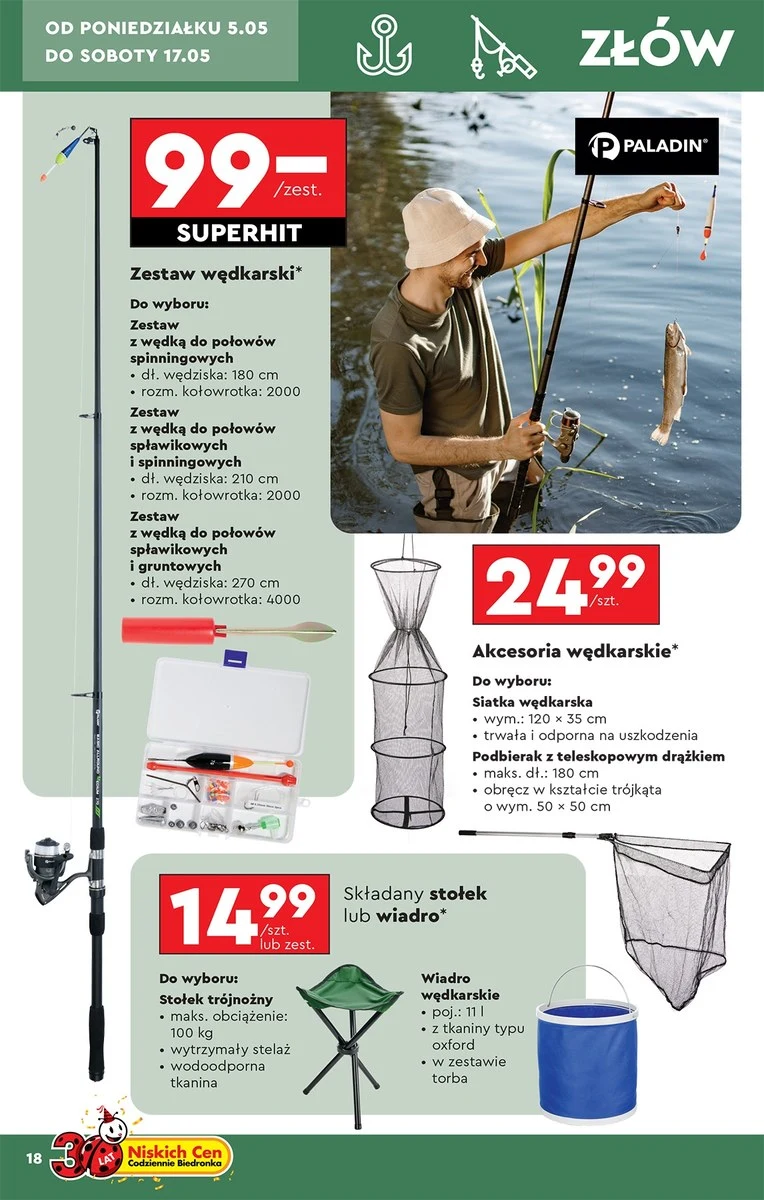 Biedronka zaskakuje nową promocją. Sprzęt i akcesoria dla wędkarzy w świetnych cenach