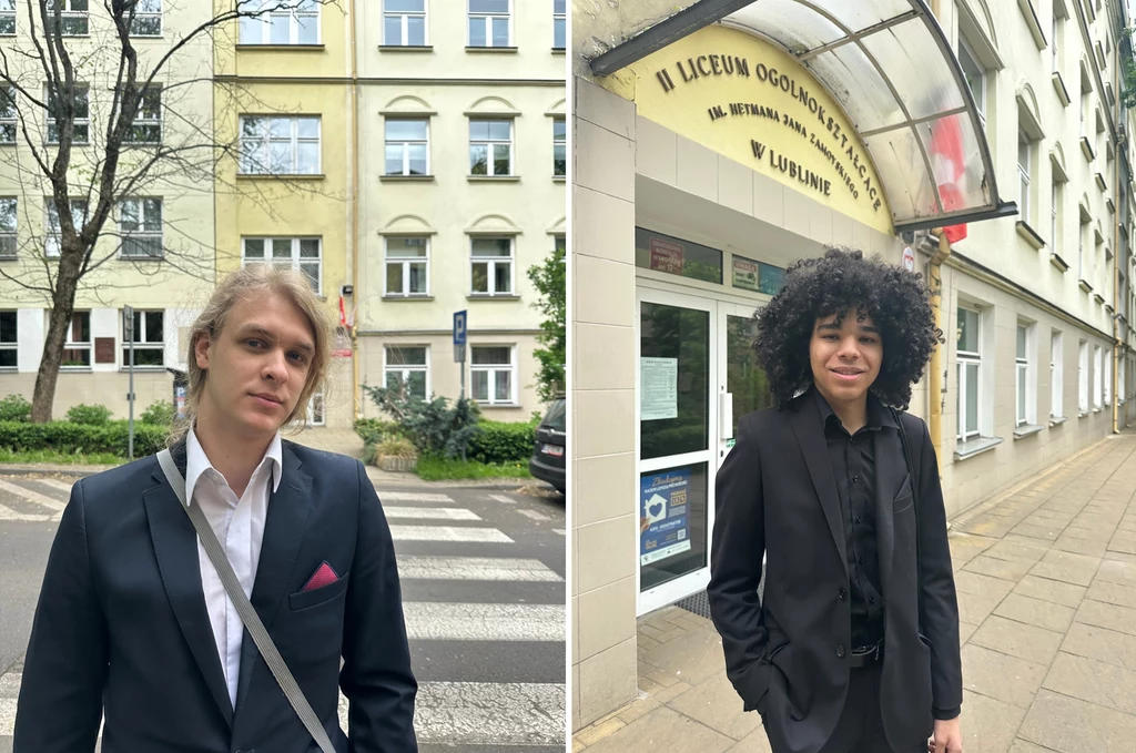Matura 2025, matematyka. Maturzyści: Tego zadania nie powinno być na podstawie. Na zdjęciu maturzyści: Stanisław Chwaliński i Damian Doraton Matura 2025, matematyka. Maturzyści: Tego zadania nie powinno być na podstawie. Na zdjęciu maturzyści: Stanisław Chwaliński i Damian Doraton