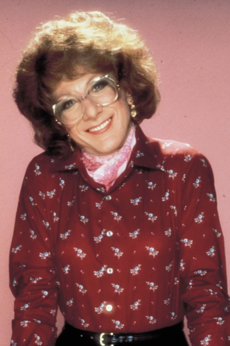 Dustin Hoffman ucharakteryzowany na kobietę w filmie "Tootsie" z 1982 roku