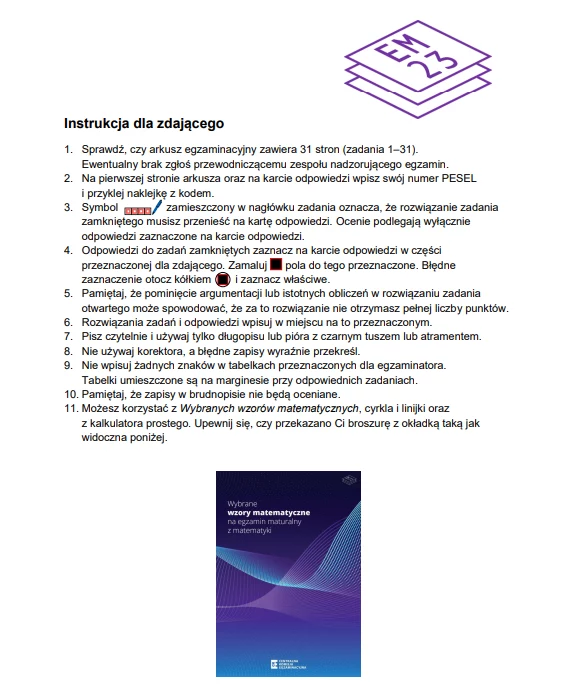 Matura 2025. Matematyka, poziom podstawowy. Arkusz CKE - strona 2
