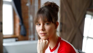 Emma Giegżno na planie filmu "Zaraza w domu miłości"