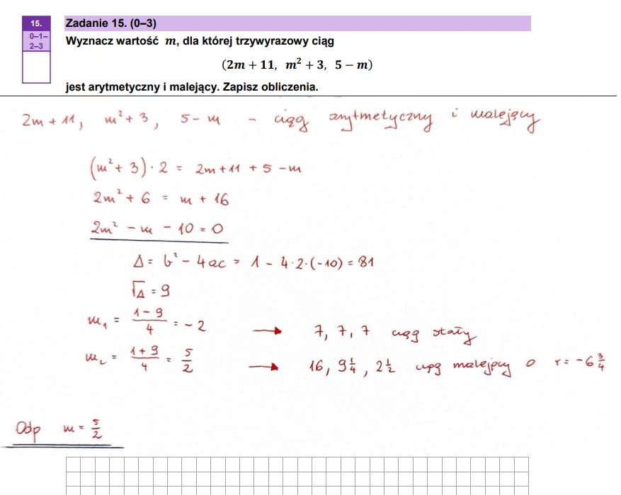 Matura 2025. Matematyka, poziom podstawowy. Arkusz CKE - strona 16