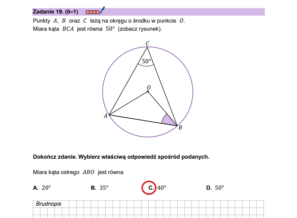 Matura 2025. Matematyka, poziom podstawowy. Arkusz CKE - strona 19