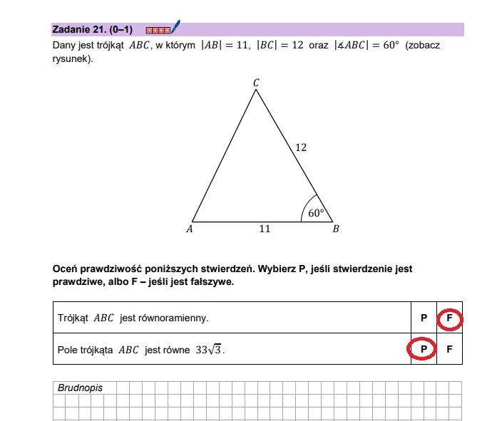 Matura 2025. Matematyka, poziom podstawowy. Arkusz CKE - strona 21