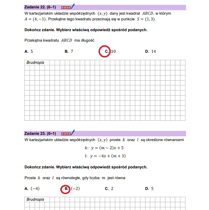 Matura 2025. Matematyka, poziom podstawowy. Arkusz CKE - strona 22