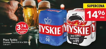 Tyskie Piwo jasne 2 l (4 x 0,5 l)