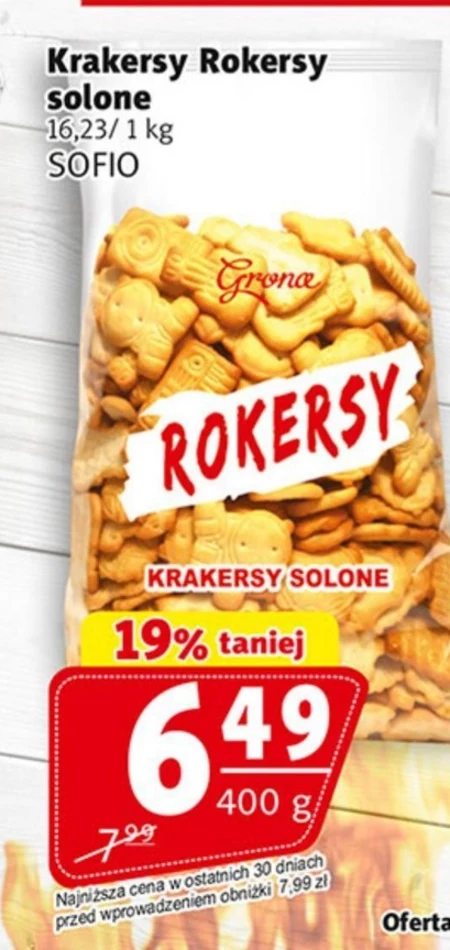 Grona Rokersy Krakersy solone 400 g