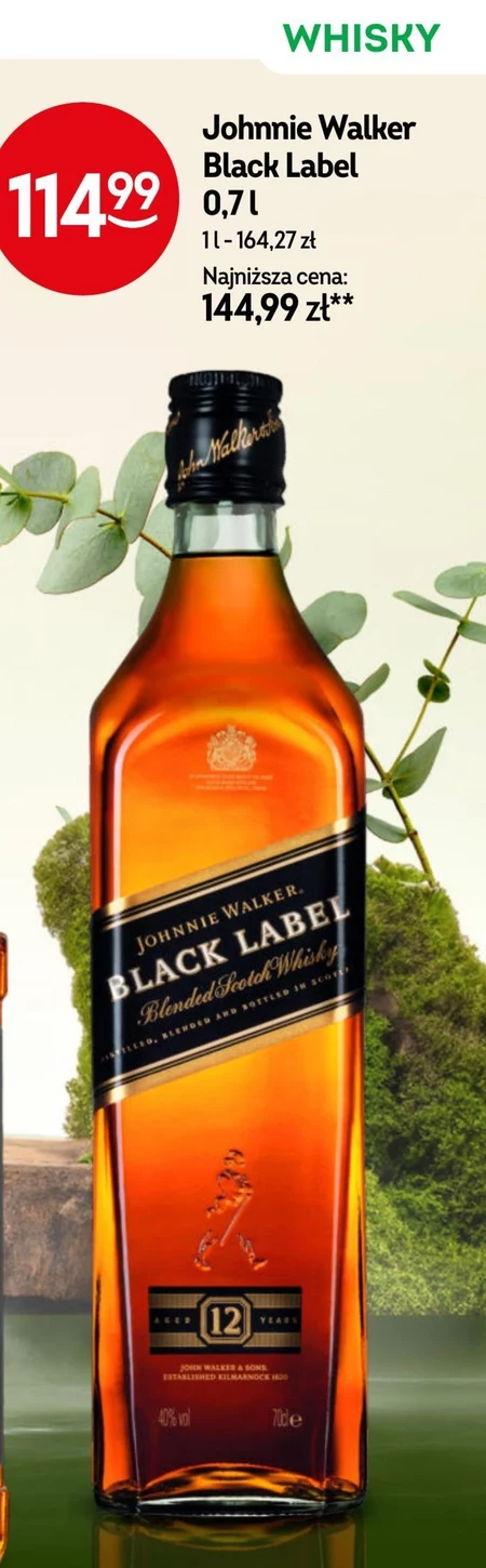  Johnnie Walker Black Label Blended Scotch Whisky 700 ml