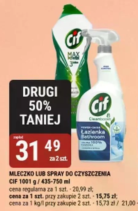 Cif Max Power Spring Fresh Mleczko z wybielaczem 1001 g
