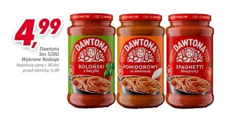 Dawtona Sos pomidorowy ze śmietaną 520 g