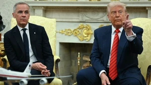 Premier Kanady Mark Carney i prezydent USA Donald Trump