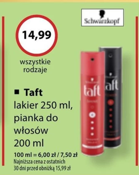 Taft Shine Pianka do włosów 200 ml