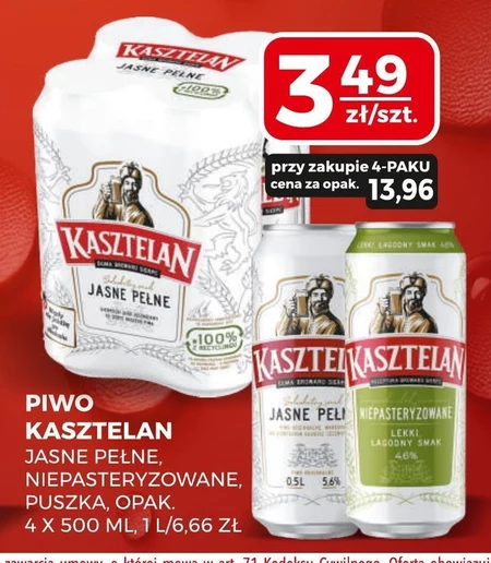 Kasztelan Piwo jasne pełne 500 ml