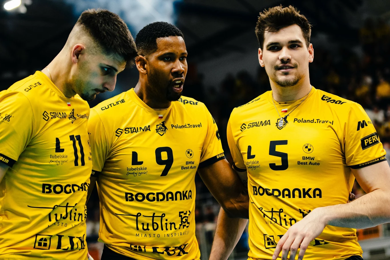 Od lewej: Aleks Grozdanow, Wilfredo Leon i Mikołaj Sawicki Od lewej: Alex Grozdanov, Wilfredo Leon i Mikołaj Sawicki