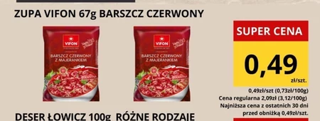 Vifon Zupa błyskawiczna barszcz czerwony z majerankiem 67 g
